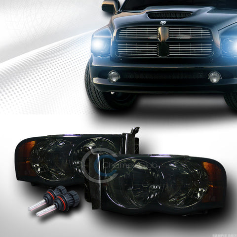 8000K HID BI-XENON SMOKE CLEAR HEAD LIGHTS LAMPS SIGNAL AMBER 02-05 DODGE RAM