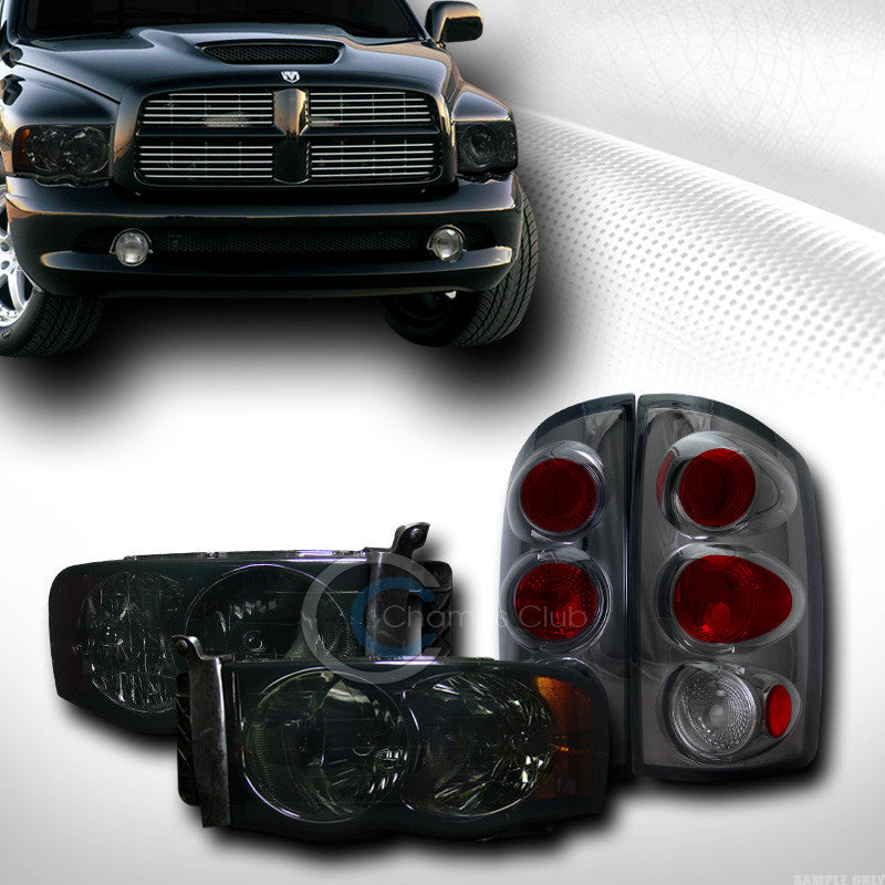 EURO SMOKE CLEAR HEAD LIGHTS SIGNAL AMBER+ALTEZZA TAILLIGHTS G5 02-05 DODGE RAM