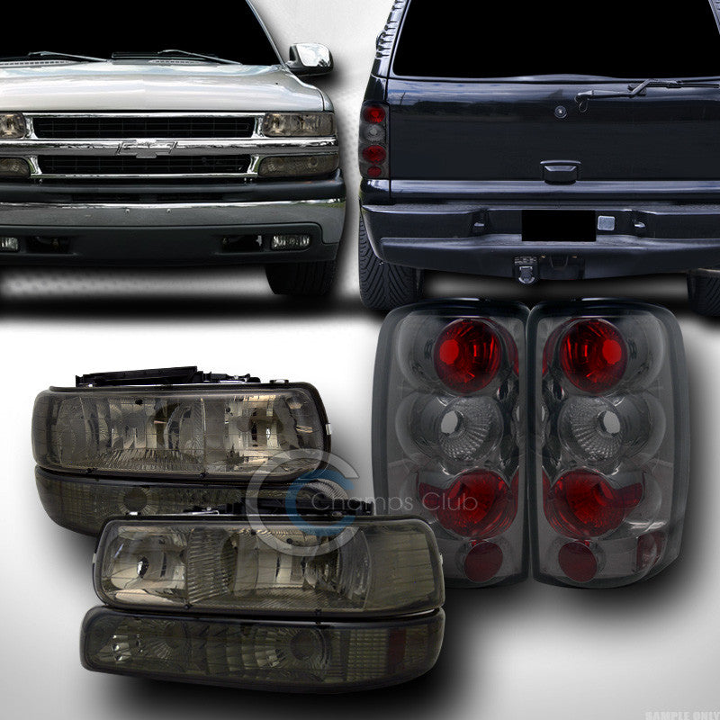 SMOKE HEAD LIGHTS+BUMPER AM DY+ALTEZZA BRAKE TAIL LAMPS JY 00-06 TAHOE/SUBURBAN