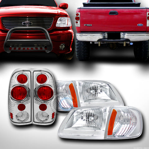 CHROME HEAD LIGHTS K2 W/SIGNAL CORNER AM K2+ALTEZZA TAIL LAMP KS V2 97-03 F150