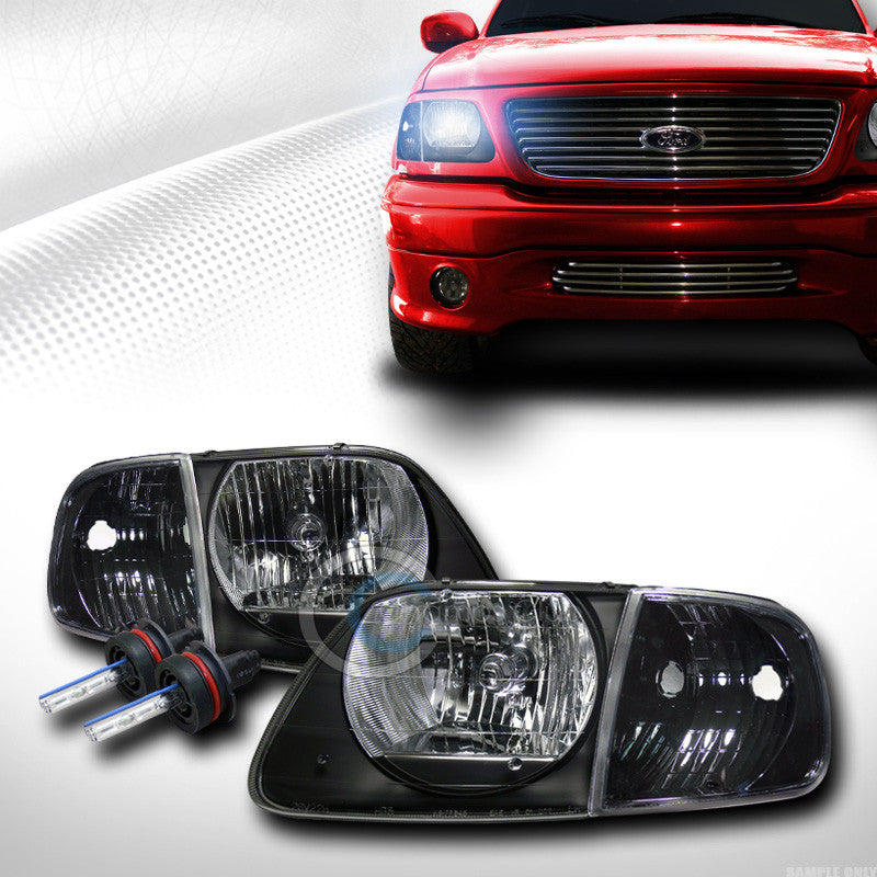 8000K HID XENON BLK HEAD LIGHTS V2+SIGNAL CORNER LAMPS KS 97-03 F150/EXPEDITION