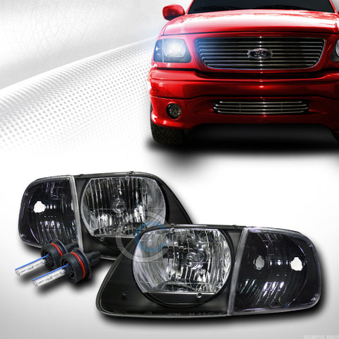 8000K HID XENON BLK HEAD LIGHTS V2+SIGNAL CORNER LAMPS KS 97-03 F150/EXPEDITION
