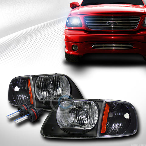 8000K HID XENON BLK HEAD LIGHT V2+SIGNAL CORNER LAMP AM KS 97-03 F150/EXPEDITION