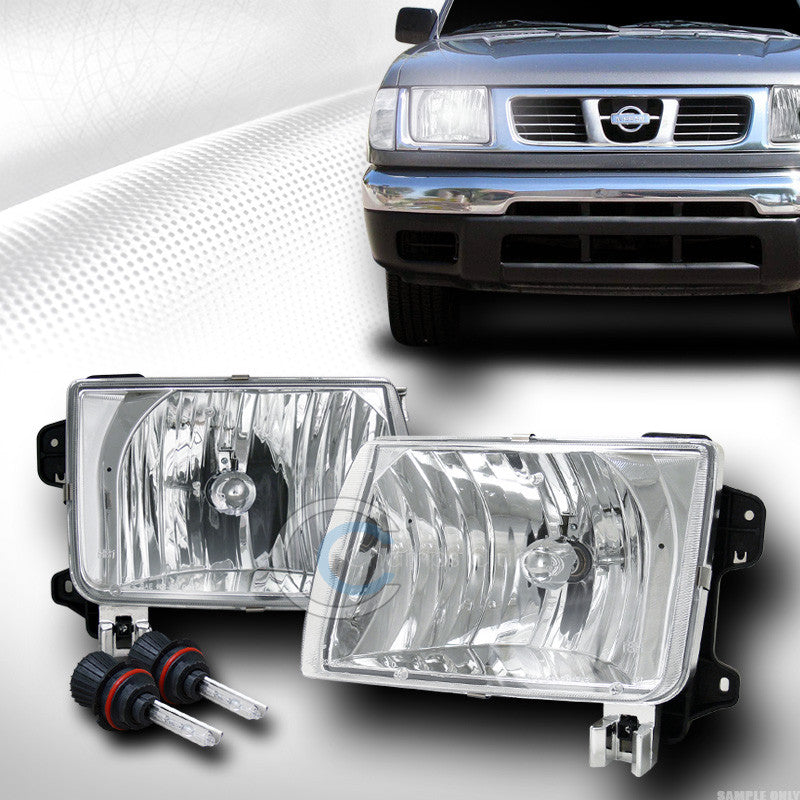 6000K HID BI-XENON W/CHROME CLEAR HEAD LIGHTS LAMP KS FOR 98-00 FRONTIER/XTERRA