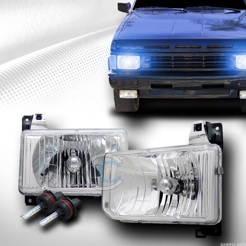 10000K HID XENON CHROME CLEAR HEAD LIGHTS LAMP KS FOR 87-95 PATHFINDER/HARDBODY