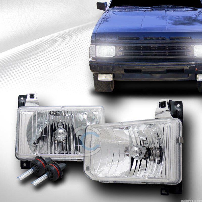 6000K HID XENON CHROME CLEAR HEAD LIGHTS LAMP KS FOR 87-95 PATHFINDER/HARDBODY