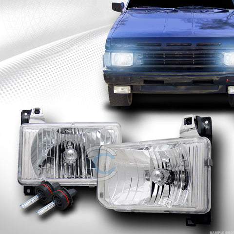 8000K HID XENON CHROME CLEAR HEAD LIGHTS LAMP KS FOR 87-95 PATHFINDER/HARDBODY