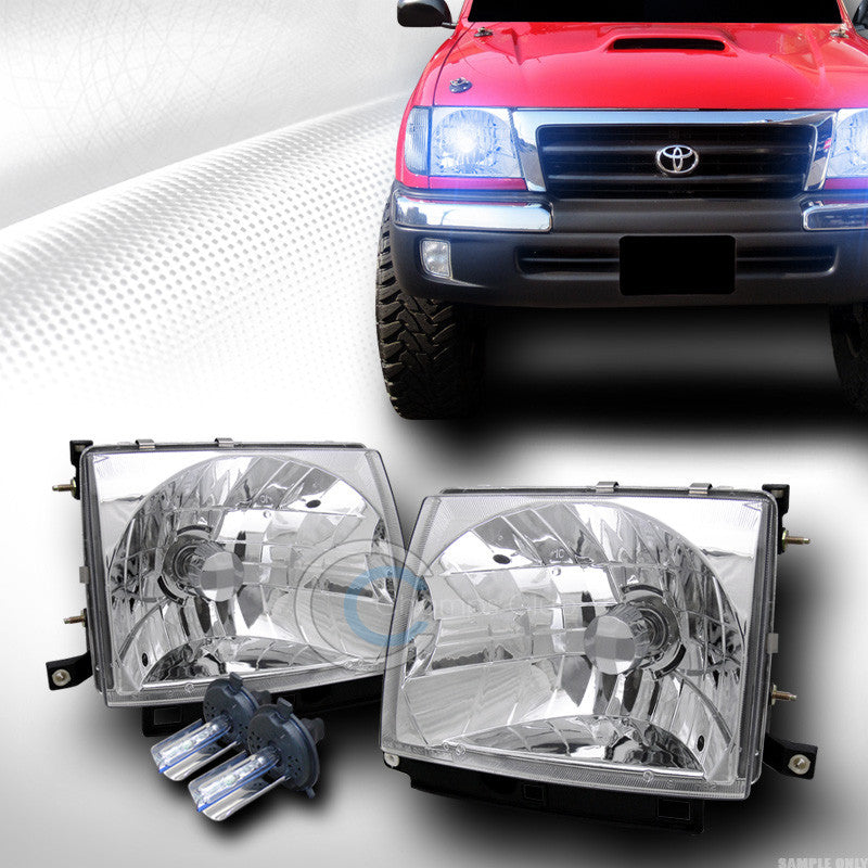 10000K HID XENON CHROME CRYSTAL HEAD LIGHTS LAMPS KS 97-00 TOYOTA TACOMA 2WD/4WD