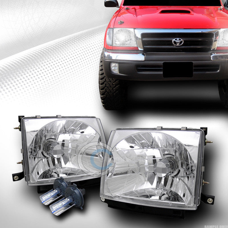 6000K HID XENON CHROME CRYSTAL HEAD LIGHTS LAMPS KS 97-00 TOYOTA TACOMA 2WD/4WD