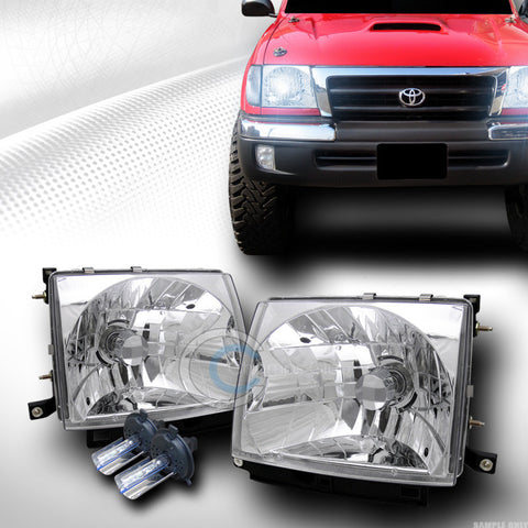 8000K HID XENON CHROME CRYSTAL HEAD LIGHTS LAMPS KS 97-00 TOYOTA TACOMA 2WD/4WD