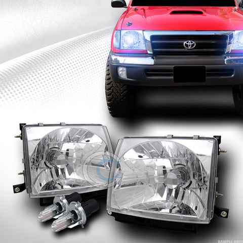 10000K HID BI-XENON CHROME CLEAR HEAD LIGHTS LAMP KS 97-00 TOYOTA TACOMA 2WD/4WD