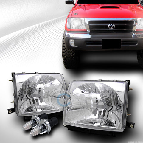 6000K HID BI-XENON CHROME CLEAR HEAD LIGHTS LAMP KS 97-00 TOYOTA TACOMA 2WD/4WD