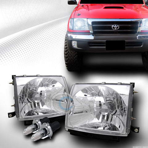 8000K HID BI-XENON CHROME CLEAR HEAD LIGHTS LAMP KS 97-00 TOYOTA TACOMA 2WD/4WD