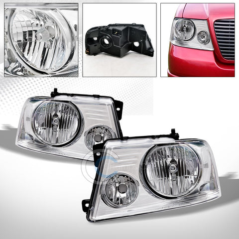 FACTORY CHROME CRYSTAL HEAD LIGHTS SIGNAL LAMP NB 04-08 F150/06+ LINCOLN MARK LT
