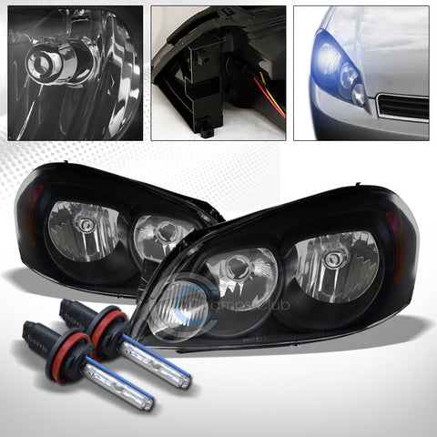 8000K HID XENON+BLK HEAD LIGHTS SIGNAL LAMP AM NB 06-16 CHEVY IMPALA/MONTE CARLO