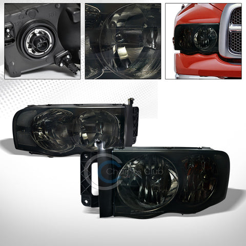 FACTORY SMOKE CRYSTAL HEAD LIGHTS SIGNAL LAMPS NB 02-05 DODGE RAM 1500/2500/3500