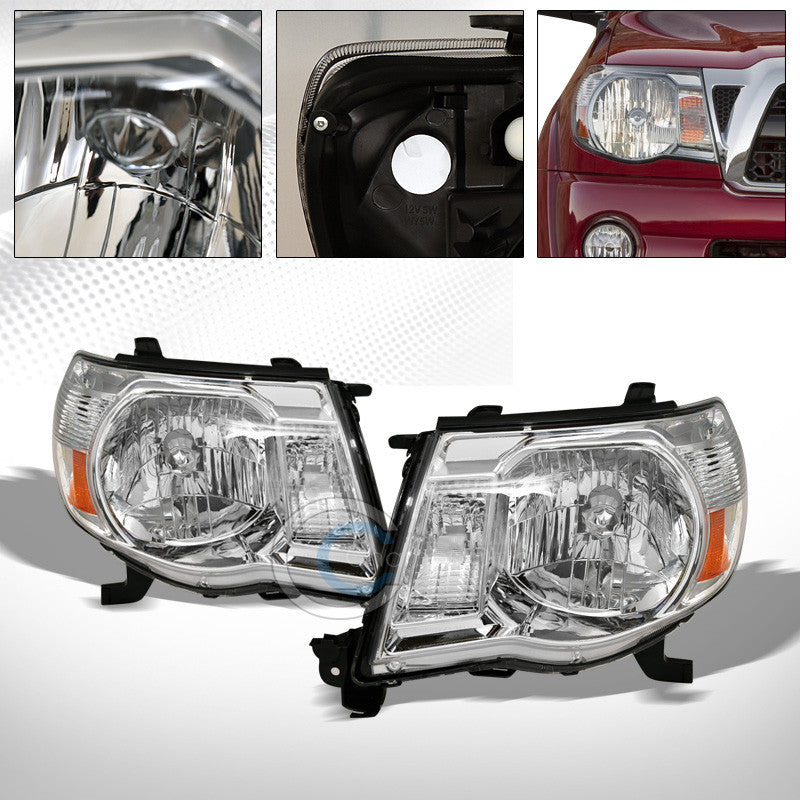 FACTORY STYLE CHROME CRYSTAL HEAD LIGHTS SIGNAL LAMPS AM NB 05-11 TOYOTA TACOMA