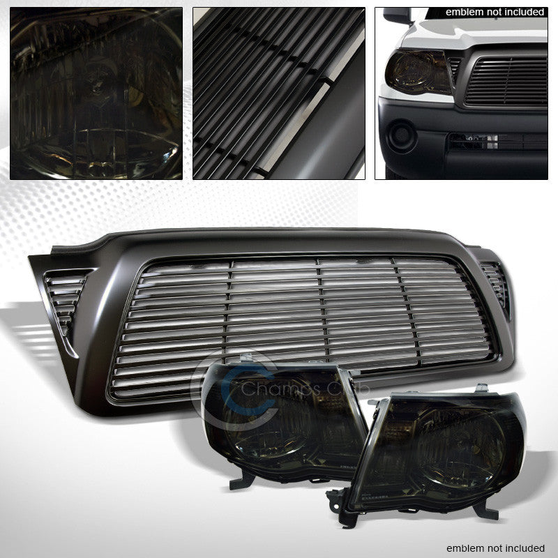 SMOKE HEAD LIGHTS SIGNAL LAMPS AM NB+MATTE HORIZONTAL GRILL GRILLE 05-11 TACOMA