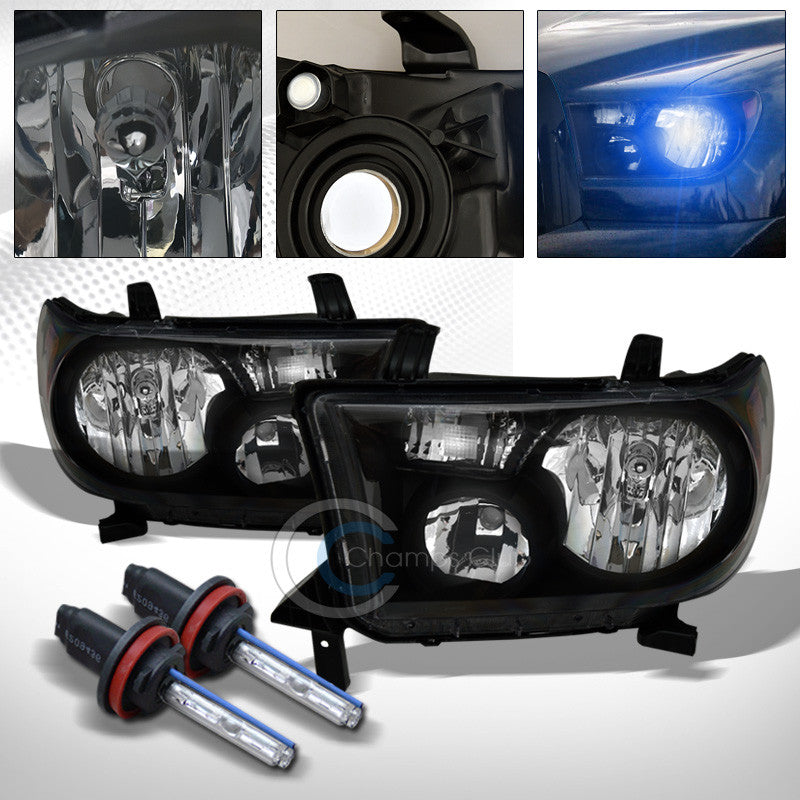 10000K HID XENON+BLK HEAD LIGHTS SIGNAL LAMP AMBER NB 07-13 TUNDRA/08-16 SEQUOIA