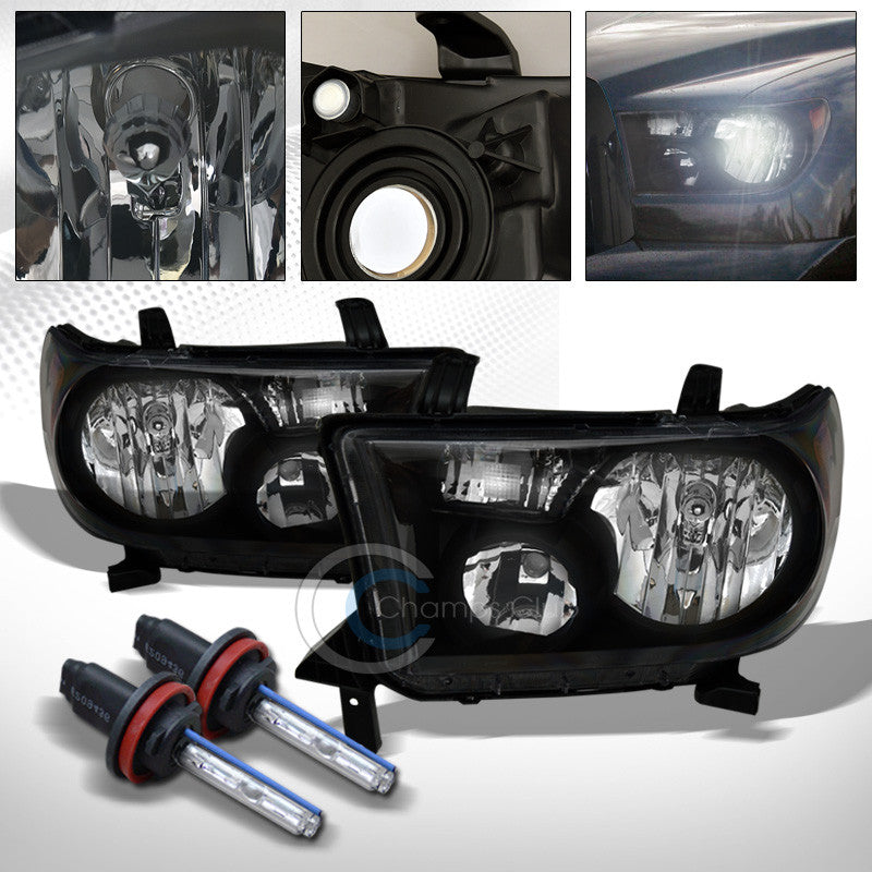 6000K HID XENON+BLK HEAD LIGHTS SIGNAL LAMPS AMBER NB 07-13 TUNDRA/08-16 SEQUOIA