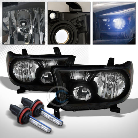 8000K HID XENON+BLK HEAD LIGHTS SIGNAL LAMPS AMBER NB 07-13 TUNDRA/08-16 SEQUOIA