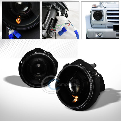 EURO BLK PROJECTOR HEAD LIGHTS LAMPS PAIR AW 99/03-06 MERCEDES-BENZ W463 G-CLASS