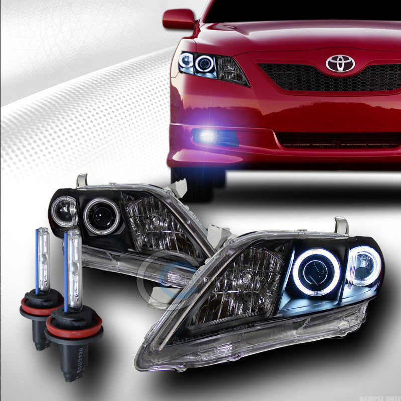 10000K HID XENON+BLK CCFL HALO PROJECTOR HEAD LIGHTS SIGNAL A 07-09 TOYOTA CAMRY