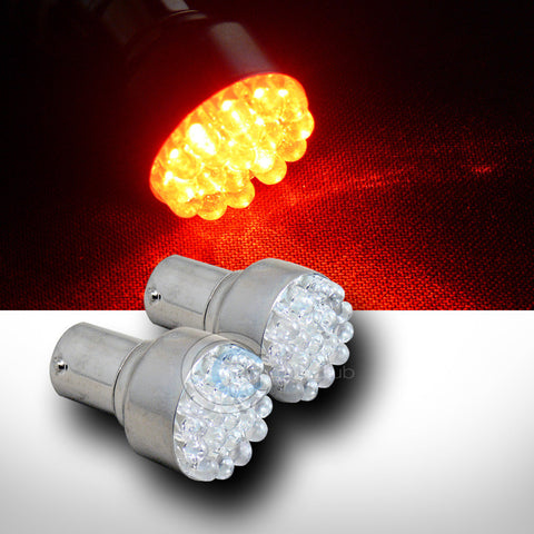 2pc Red 1156 Ba15s 19x LED Rear/Tail Turn Signal Light Bulbs Pair 89 97 S25 P21W