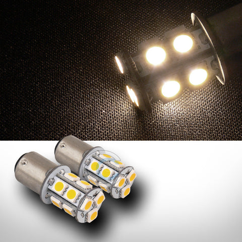 2 WARM WHITE 1157/BAY15D 13 COUNT SMD LED LIGHT BULB FRONT SIDE MARKER 1016 1034