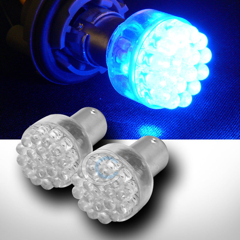 2pc Blue 1157 Bay15d 24x LED Front Turn Signal Light Lamp Bulbs 1016 1034 1076