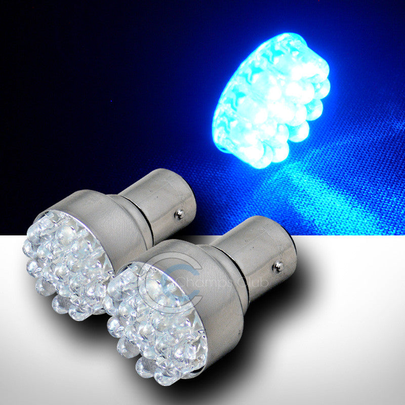 2pc Blue 1157 Bay15d 19x LED Car Stop/Brake Tail Light Lamp Bulbs 1130 1142 1152