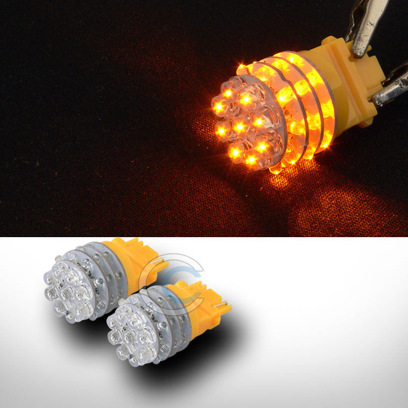 2X YELLOW 3156 36 COUNT LED LIGHT BULB FRONT TURN SIGNAL LAMP 3056 3057 3356 12V