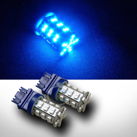 2pc 3157 42x 3528 SMD LED Super Bright Blue Front Side Marker Light Bulb DC 12V