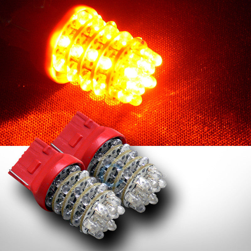 2pc 7440 T20 36x High Power LED Amber/Orange Front Turn Signal Light Bulb DC 12V