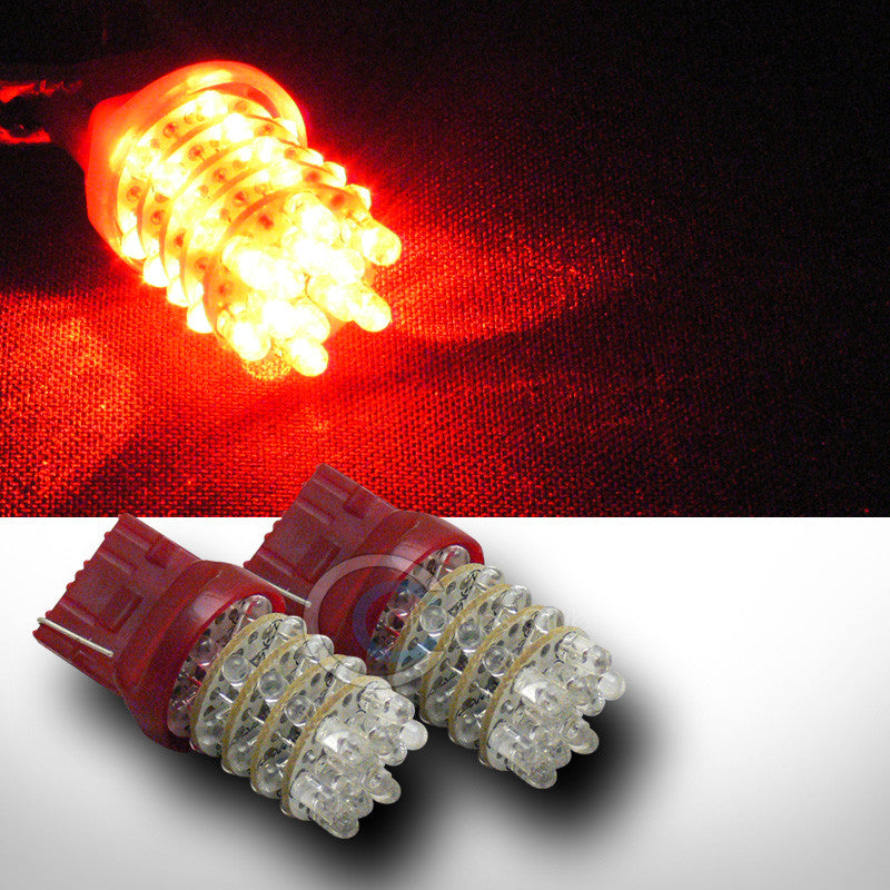 2pc 7440 T20 36x High Power LED Bright Red Front Turn Signal Light Bulb DC 12V