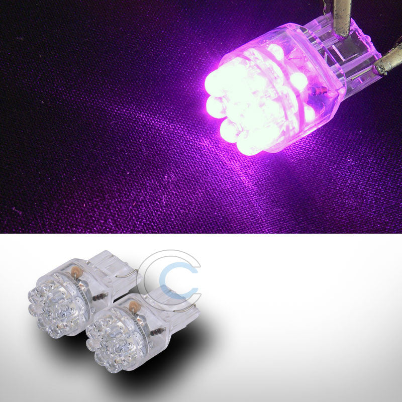 2X PINK 7440 15 COUNT LED LIGHT BULB CAR AUTO FRONT TURN SIGNAL PARKING LAMPS CA