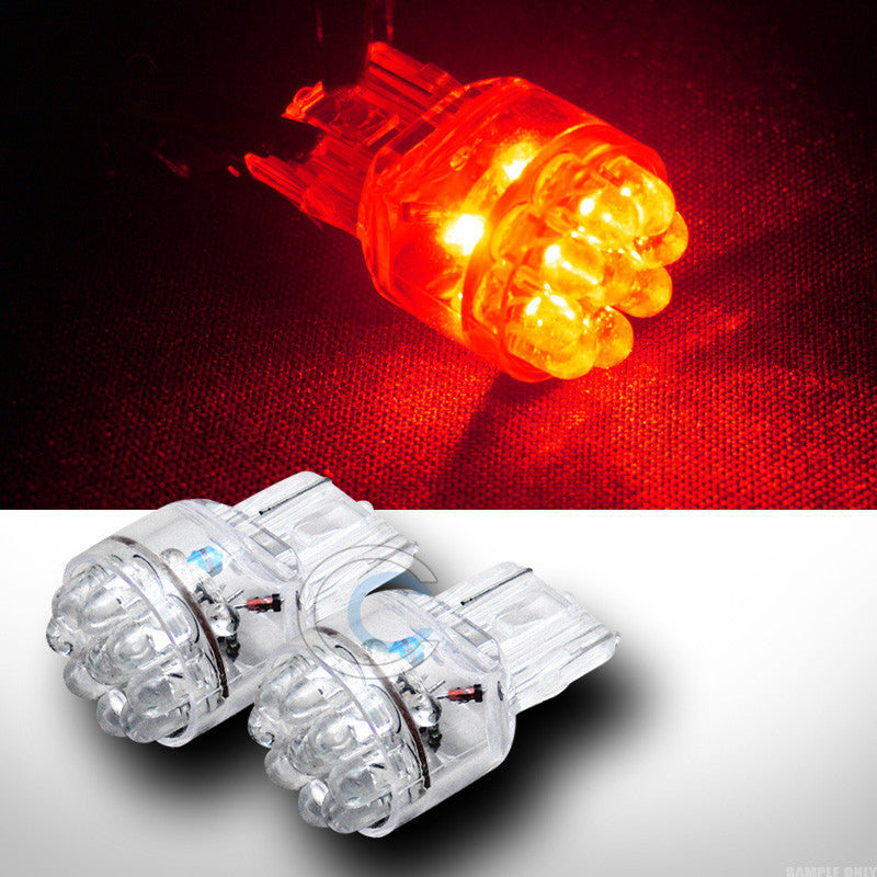 2pc 7440 T20 15x High Power LED Super Red Front Turn Signal Light Bulb DC 12V