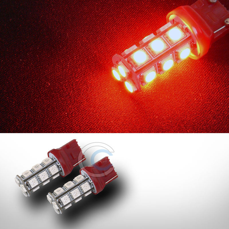 2X RED 7440 18 COUNT SMD LED LIGHT BULB CAR AUTO FRONT TURN SIGNAL LAMPS 12V CA