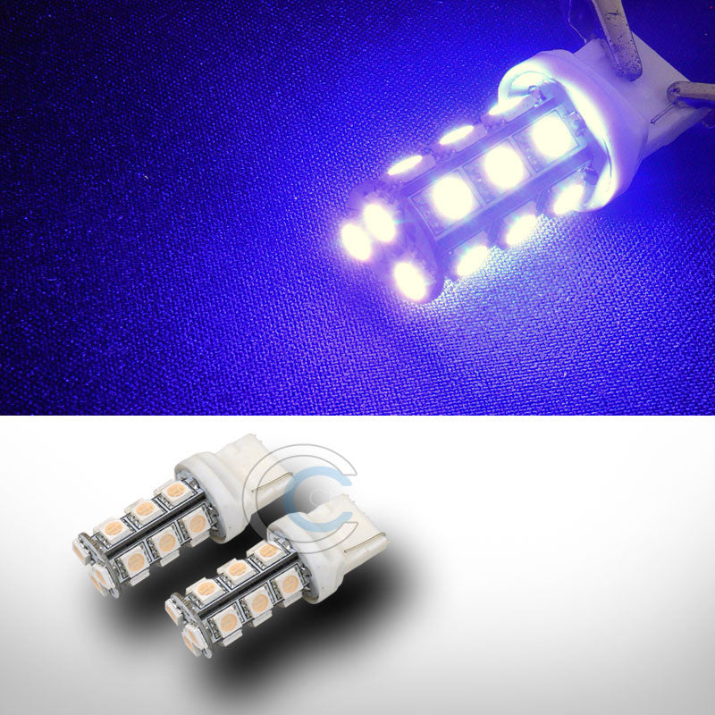 2X VIOLET/PURPLE 7440 18 COUNT SMD LED LIGHT BULB CAR FRONT TURN SIGNAL LAMPS CA