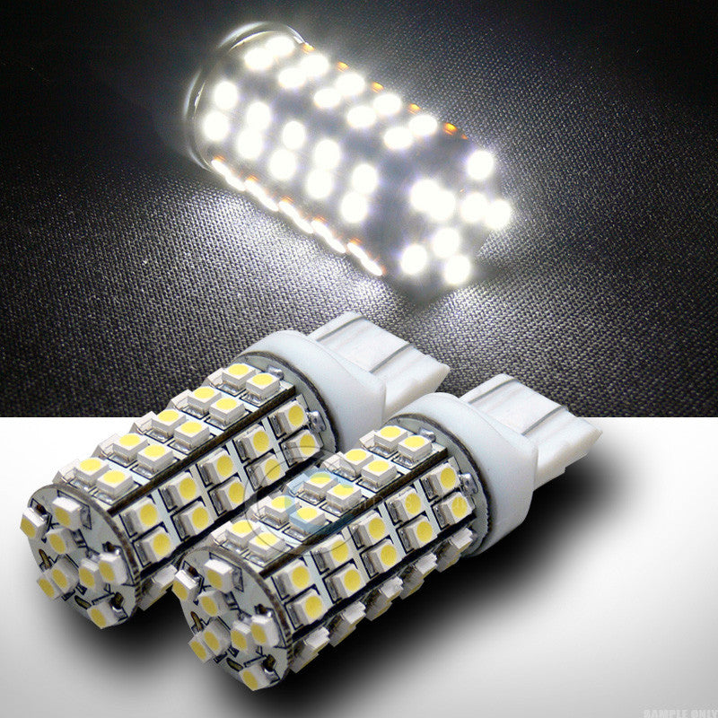 2pc 7443 T20 68x 3528 SMD LED Super White Front Turn Signal Light Bulb DC 12V