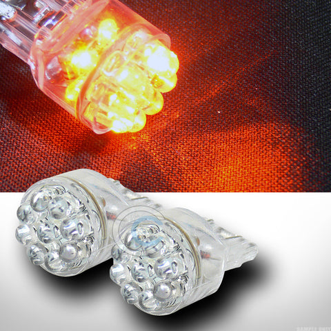 2pc 7443 T20 15x High Power LED Amber/Orange Front Turn Signal Light Bulb DC 12V