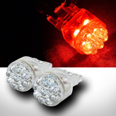 2pc 7443 T20 15x High Power LED Super Red Front Turn Signal Light Bulb DC 12V