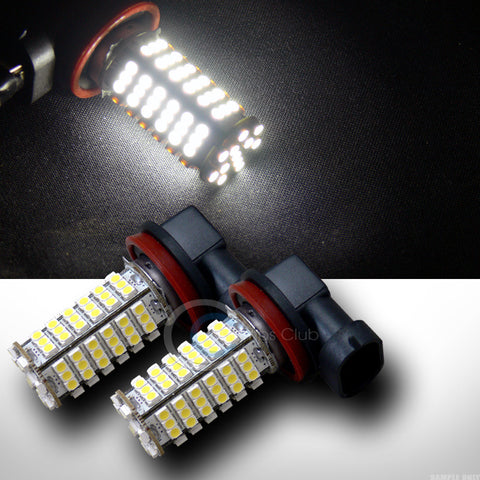 New 2pc White H11 Socket 102x 3528 SMD LED Car Backup/Reverse Tail Light Bulbs