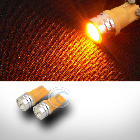 2X YELLOW T10 WEDGE 1 HIGH POWER SMD LED LIGHT BULB INTERIOR/GLOVE BOX/DOME/MAP