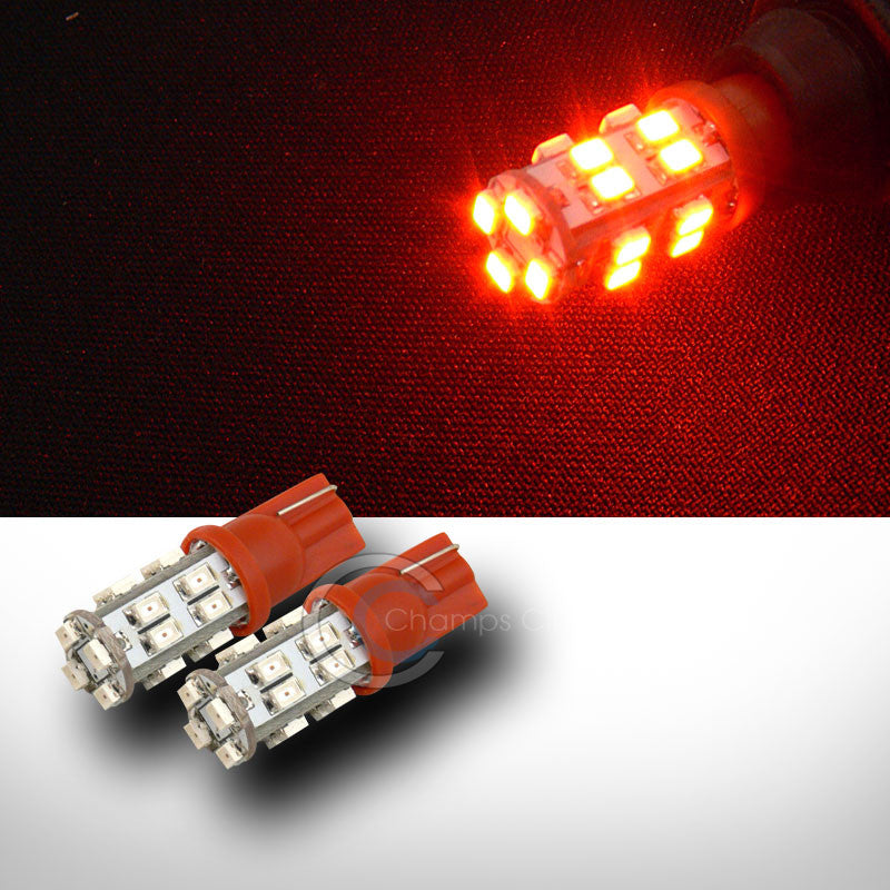 2X AMBER T10 WEDGE 20 COUNT SMD LED LIGHT BULB INTERIOR/GLOVE BOX/DOME/MAP LAMPS