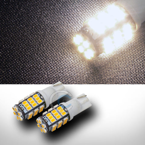 2X WARM WHITE T10 WEDGE 42 SMD LED LIGHT BULB INTERIOR/GLOVE BOX/DOME/MAP LAMPS