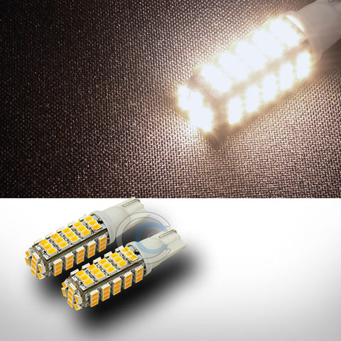 2X WARM WHITE T10 WEDGE 68 SMD LED LIGHT BULB INTERIOR/GLOVE BOX/DOME/MAP LAMPS