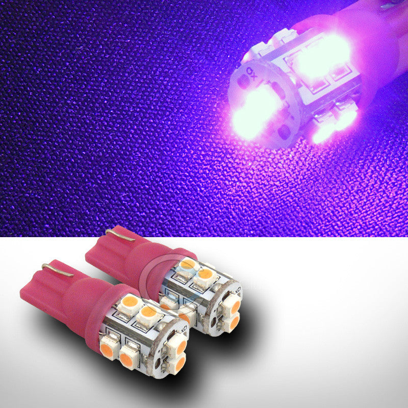 2X PINK T10 WEDGE 3528 10 COUNT SMD LED LIGHT BULBS INTERIOR/GLOVE BOX/DOME/MAP