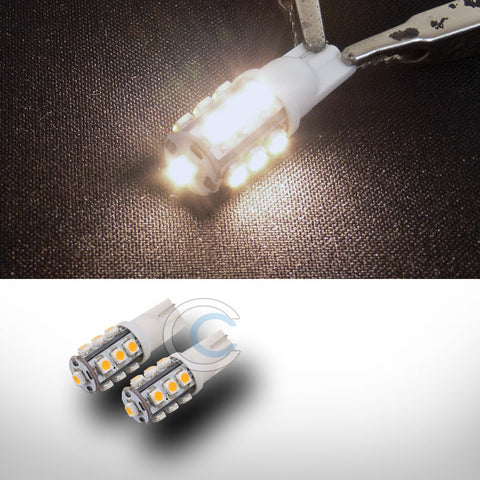 2X WARM WHITE T10 WEDGE 3528 13 SMD LED LIGHT BULB INTERIOR/GLOVE BOX/DOME/MAP