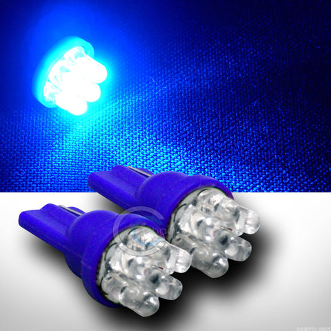 2pc Xenon Blue T10 Wedge 7x LED Interior/Glove Box/Dome/Map Light Lamp Bulbs Set